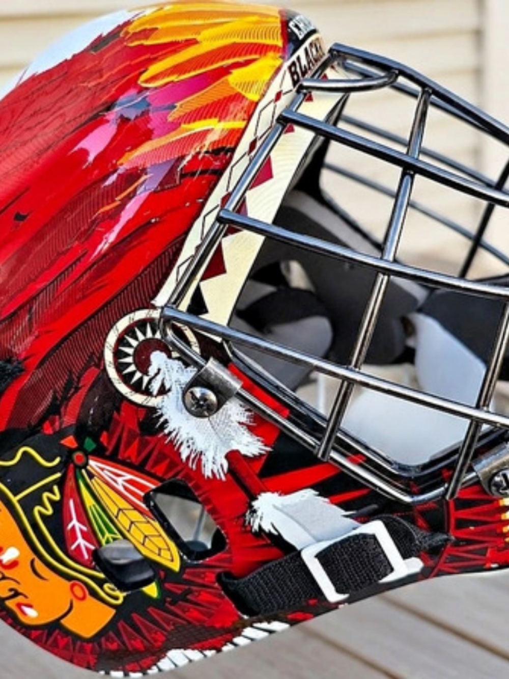 Franklin Chicago Blackhawks NHL GFM100 Goalie Mask Helmet